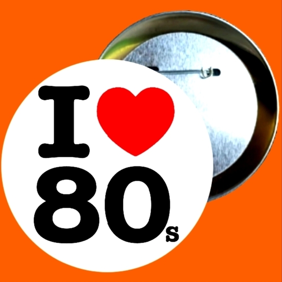 I Love The 80's Band Button Pin Set Michael Jackson Thriller - Picture 4 of 5